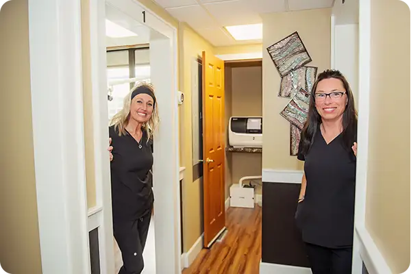 Dental team members in the office