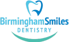Birmingham Smiles logo featuring a tooth design and text.