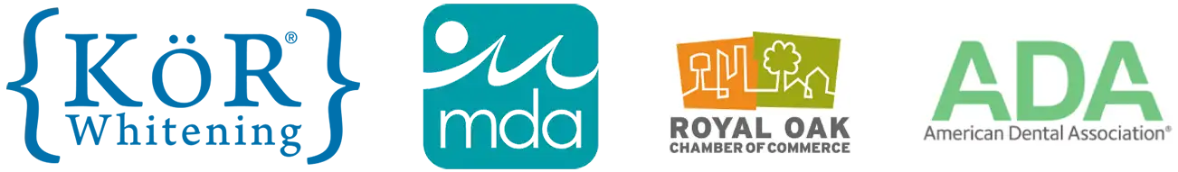 Kor Whitening and MDA and ADA logos